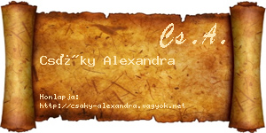 Csáky Alexandra névjegykártya