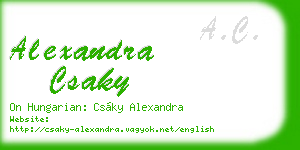 alexandra csaky business card